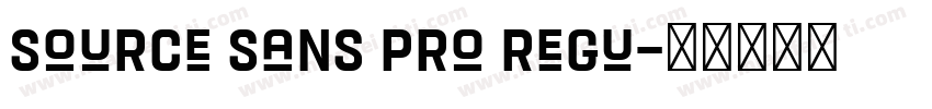 Source Sans Pro regu字体转换